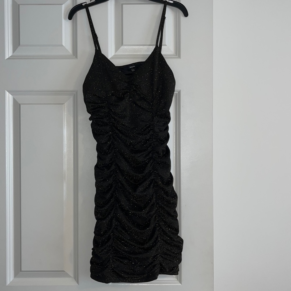 Black and Gold Mini Dress!